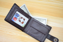 Load image into Gallery viewer, men wallet made of leather genuine purse
