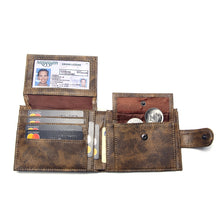 Load image into Gallery viewer, Fashion Hasp Short Men Wallet Vintage
