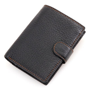 Men Short Wallet Genuine Leather