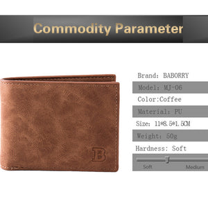 High Quality Men Small Thin Soft Leather Wallet