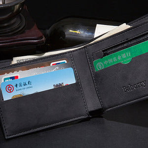 High Quality Men Small Thin Soft Leather Wallet