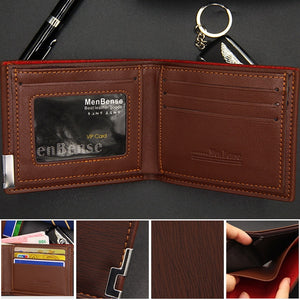 Vintage Men Leather Wallet Short